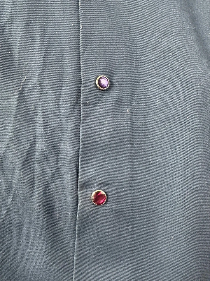 Chemise Dickies vintage femme bleu marine M – Taille 15½ 33 – Workwear - Photo 3/4