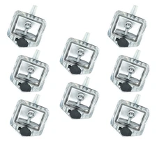 (8 Pk) T-handle Tool Box Lock Rv Door Latch w/ Two Keys Stainless Steel Polished