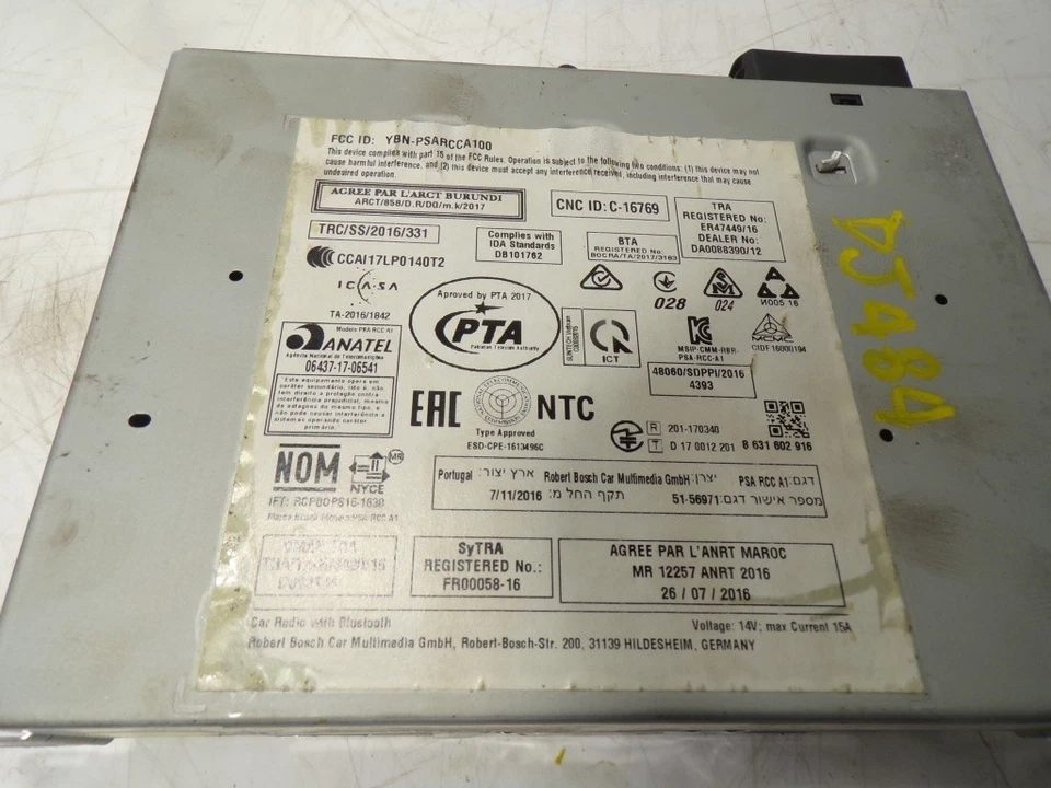 1623788880 SISTEMA AUDIO / RADIO CD / 9822729680 / 17206661 PARA CITROËN C4 PICA - Imagen 3 de 3