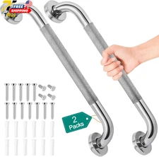 2 Pack 16 Inch Grab Bars for Bathtubs and Showers Safety Bathroom Shower Grab Ba