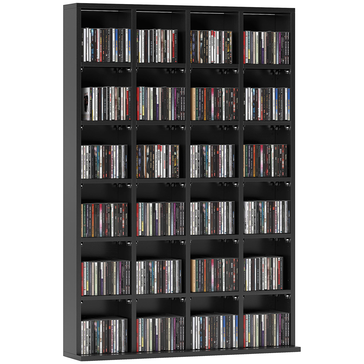 HOMCOM DVD CD Media Storage Rack Video Display Unit 89 x 130.5 cm - Black