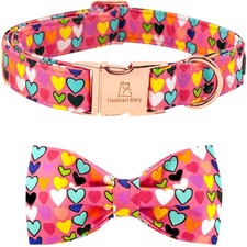 Valentine's Dog Collar Bow Pet Collar Adjustable Bowtie Medium Dogs