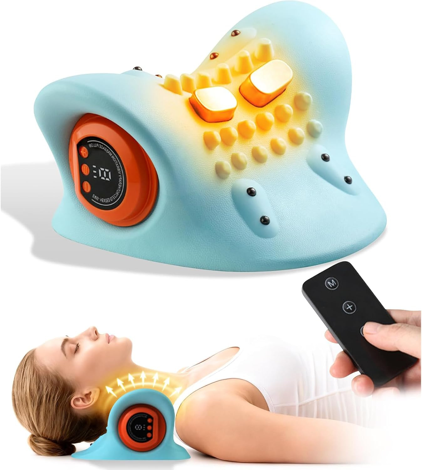 Masseur cervical EMS portable pour la détente du cou et des épaules en voyage