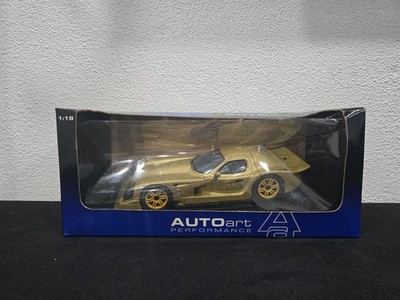 RARE AUTOART 1/18 SCALE PERFORMANCE PANOZ ESPERENTE GTR-1 GOLD MODEL CAR  MIB 