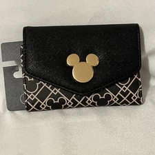 Mickey Mouse Foil Print Trifold Wallet - New
