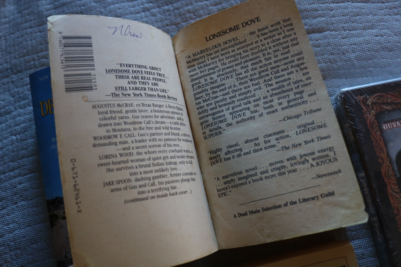 4 Larry McMurtry Lonesome Dove Series all paperback book + FREE new DVD