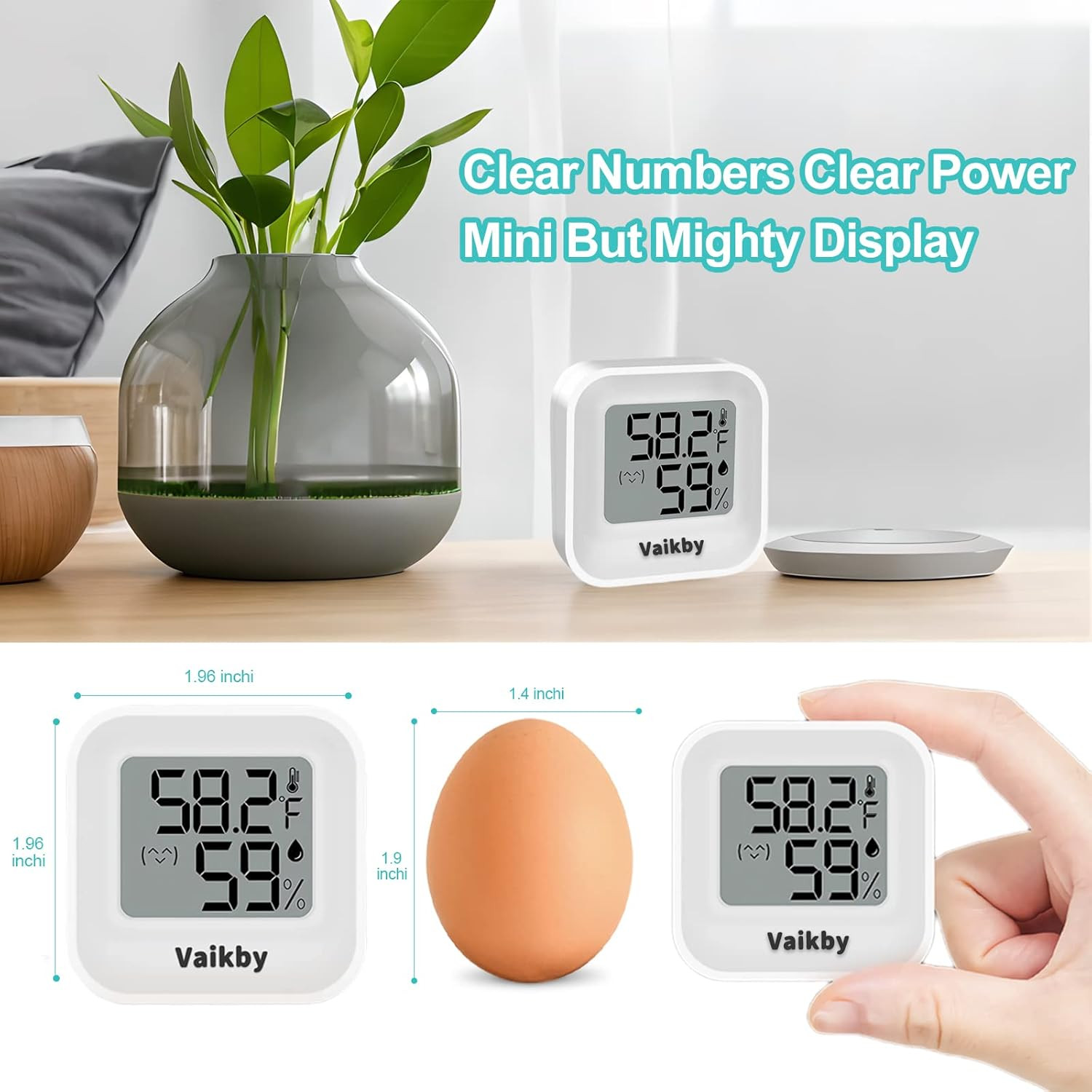 Indoor Humidity Meter Hygrometer 4Pack, Room Thermometer for Accurate Room Tempe