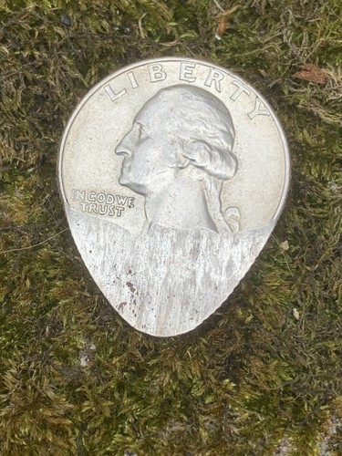 Constitutional Silver (90%) Folk Art Guitar Pick