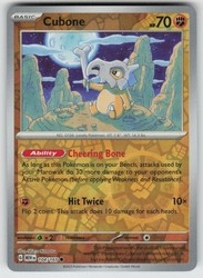 Cubone 104/165 Reverse Holo Common SV: Scarlet & Violet 151