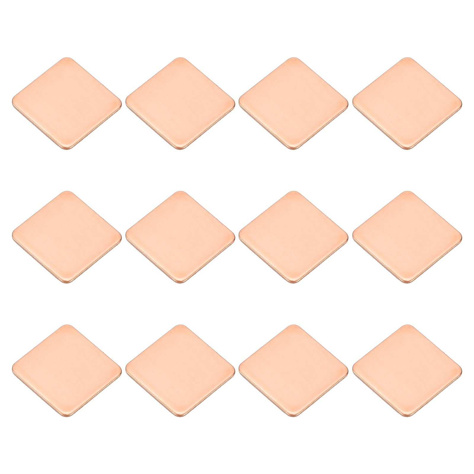 12 Pcs Heatsink Copper Pad Shim IC Chipset GPU Thermal Heatsink (15x15x0.8mm)