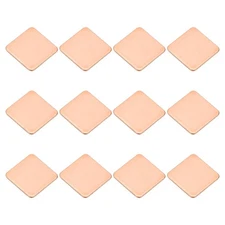12 Pcs Heatsink Copper Pad Shim IC Chipset GPU Thermal Heatsink (15x15x0.8mm)
