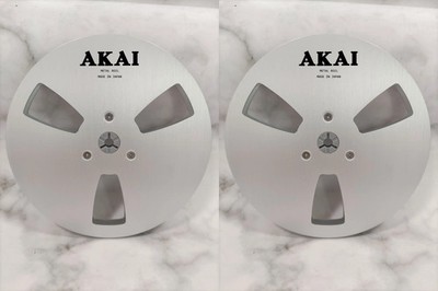 New One Pair Sliver Akai 7'' tape reel Light Metal Aluminum Take Up Reel