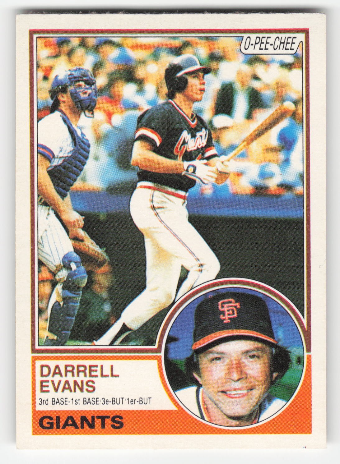 Darrell Evans 1983 O-Pee-Chee #329 San Francisco Giants Ex