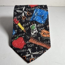 Vintage Ralph Marlin ‘Elementary Teacher’ Made In USA Neck Tie