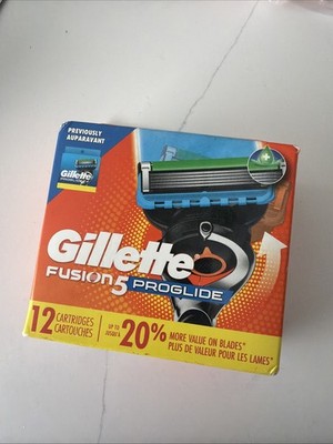 Gillette Fusion 5 Proglide Refill Cartridges 12 Count  (Factory Sealed)