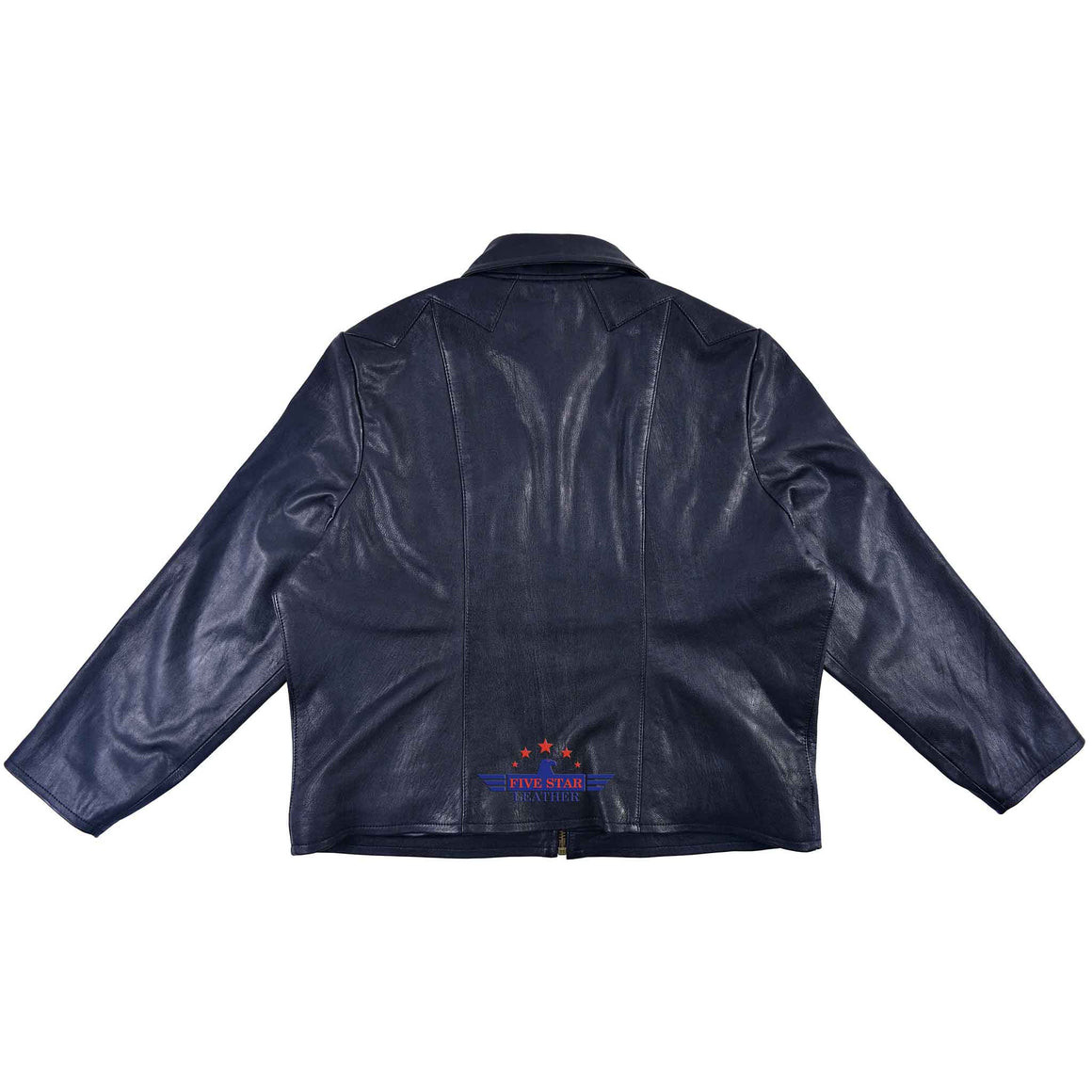 FiveStar Leather Men Vintage Fashion Winchester Black Goatskin Handmade Jacket image 2
