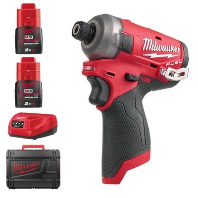 Milwaukee M12FQID-202X 12V Fuel Sub Compact Surge Hydraulik Schlagschrauber 2x2Ah
