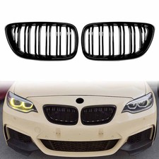 K�HLERGRILL NIEREN GRILL DOPPELSTEG GLANZ SCHWARZ F�R BMW 2ER F22 F23 2014-2019