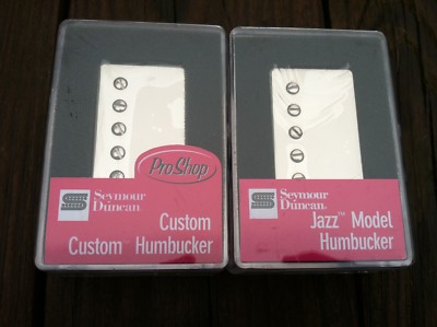 SEYMOUR DUNCAN SH-11 Custom Custom Bridge & Sh-2 Jazz Neck Pickup Set NICKEL NEW