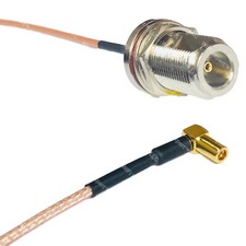 RG316 N FEMALE BULKHEAD to SMB MALE ANGLE RF Cable Rapid-SHIP LOT