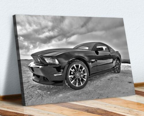 CANVAS WALL ART PRINT ARTWORK 30MM DEEP FRAME Dodge Viper Grayscale - Picture 1 of 3