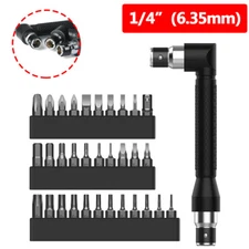 Mini 1/4" inch Hex Socket Wrench L-Shape 25mm Screwdriver Bits Wrench Mixed Set