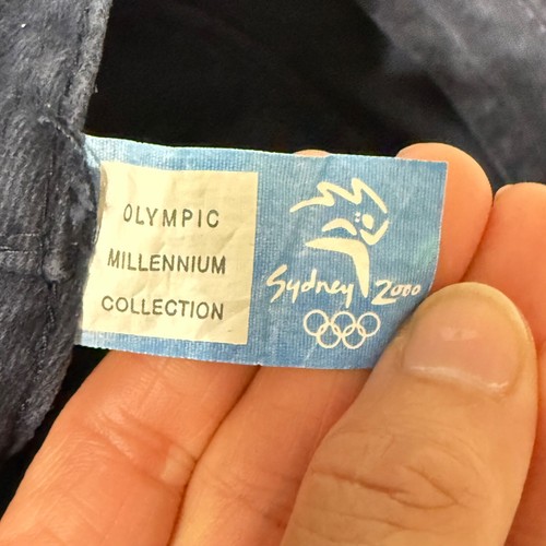 2000 Sydney Australia Olympics Bucket Floppy Hat 100% Cotton OSFM Navy Vtg Y2K - Picture 7 of 9
