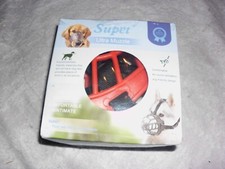 SUPET Ultra Rubber Dog Muzzle, medium, RED, new