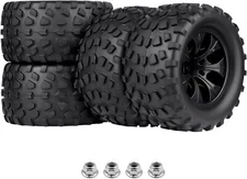 1/10 Scale Monster Truck Wheels Tires For Traxxas Rustler Stampede Hoss Redcat