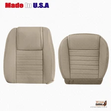 LEFT Bottom & Top Perforated Leather Seat Cover TAN 2007 2008 2009 Ford Mustang