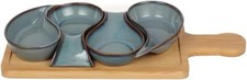 Serving Tray Set, Leaf-shaped & Spoon-shaped Serving Dishes and Dip Bowls