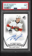 ANTON LUNDELL 2021-22 UD SP Authentic Future Watch Auto ROOKIE #/999 PSA 9 RC