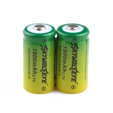 SkyWolfEye 16340 Battery 3.7V 1800mAh Rechargeable RCR123A Cell Batteries Lot