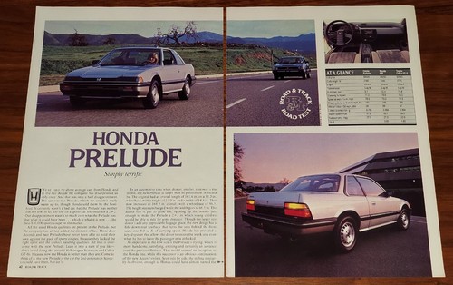 HONDA PRELUDE MAGAZINE PRINT ARTICLE ROAD & TRACK ROAD TEST SIMPLY TERRIFIC