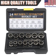 15 Pcs Nut Bolt Extractor Kit Of Bolt Removal Tool Set Extractor Socket Tool