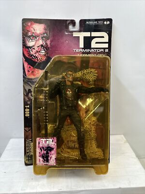 Mcfarlane Movie Maniacs 4 T2 Terminator 2 T-800 T-1000 New Moc