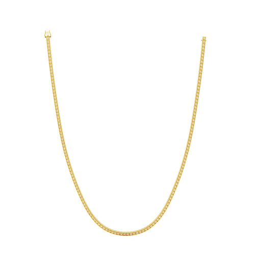 Juego milagroso collar tenis moissanita real redondo de 1,93 quilates chapado en oro de 14 k - Imagen 9 de 18