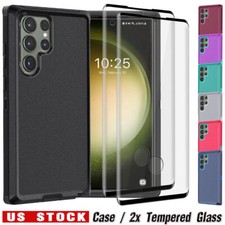 For Samsung Galaxy S23 S21 S20 FE S22 Ultra Heavy Duty Hybrid Rugged Case Cover