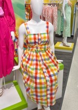 Christopher John Rogers 24W 26W Target Rainbow Tulip Plus Plaid Dress 3X 4X