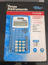 Texas Instruments TI-30XIIS Calculator, Fundamental Scientific, Solar, Blue, New