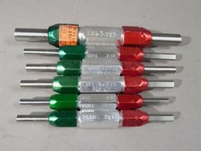 Mixed Lot of 6 Plug Gage Pins and Handles Range .2450" - .5600" Go - No Go Gauge