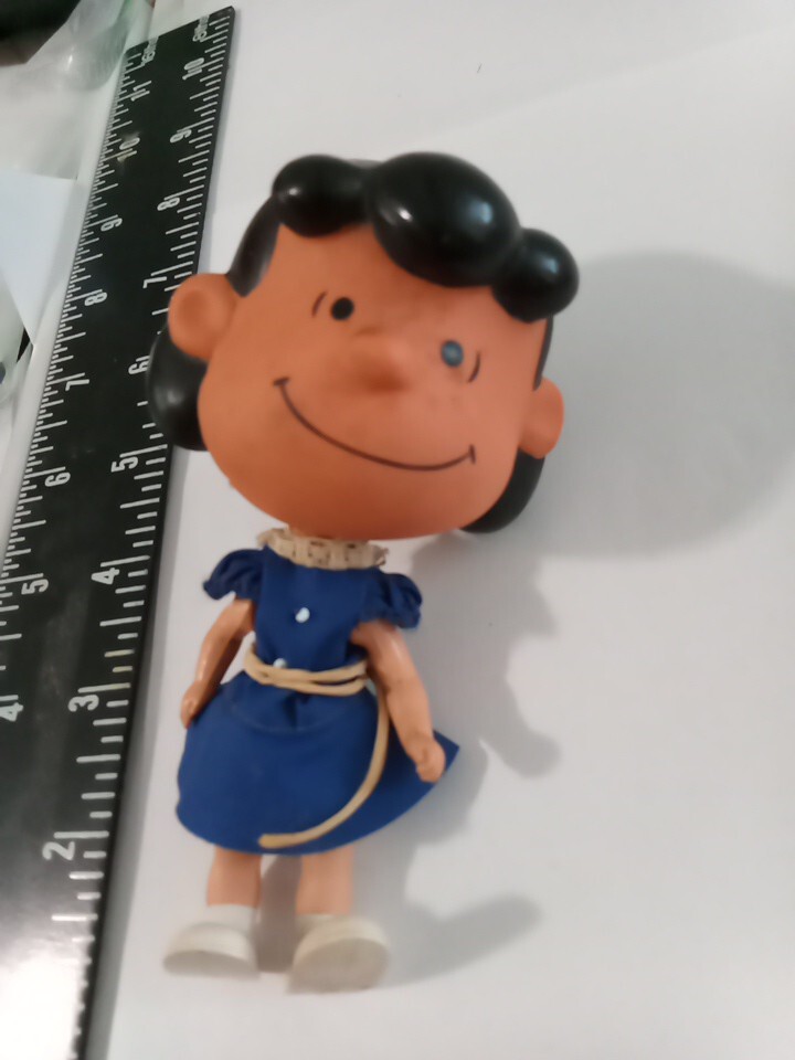 Lucy Doll Vintage Mattel 1968 No Skedaddle Walking Toy Peanuts Blue Dress