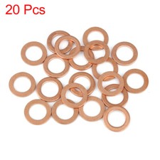 20pcs Copper Washer Flat Sealing Gasket Ring Spacer for Car 10 x 16 x 1.5mm