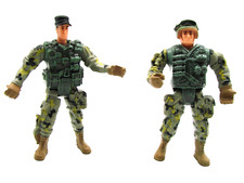 Chap Mei Lot 2 Soldier Toys Army Force Military Men Action Figure 4" Replacement