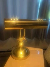 Adjustable Brass Bankers Piano Desk Lamp Vintage MCM 