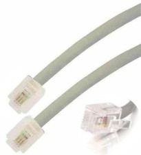 Lot2500 7ft RJ11 modular 6P4C 4wire Phone/Telephone Line Flat Cord/Cable SILVER