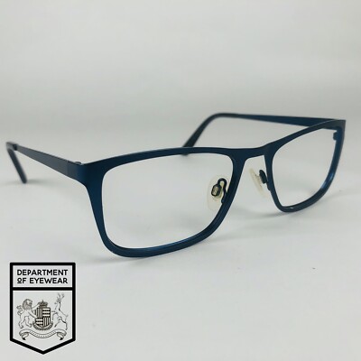 SPECSAVERS Brille UNISEX BLAU METALL RECHTECKIG Brillengestell MOD: TYRION