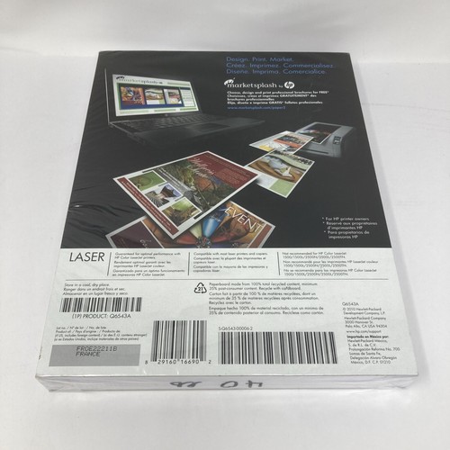 Kolorowy papier broszurowy laserowy HP 40lb 150g/m Q6543A 150 arkuszy/opakowanie 150g, matowy - Zdjęcie 4 z 4