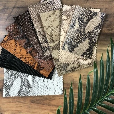 Dickes Schlangenleder Vinyl Kunstleder Polsterstoff für Fahrzeugbesatz pro M