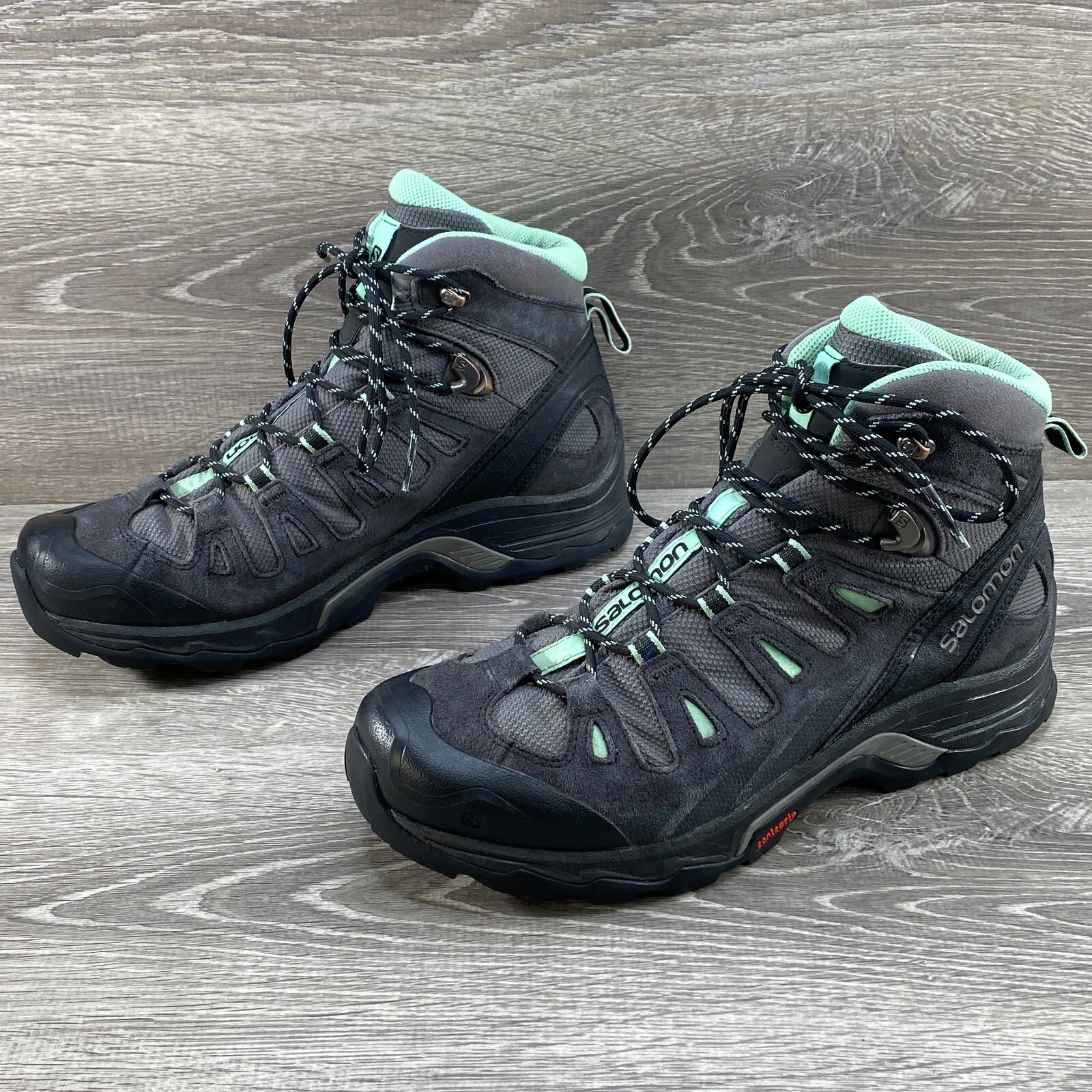 Stivali da trekking Salomon Quest Prime Gore Tex donna 10 Gore Tex grigio verde